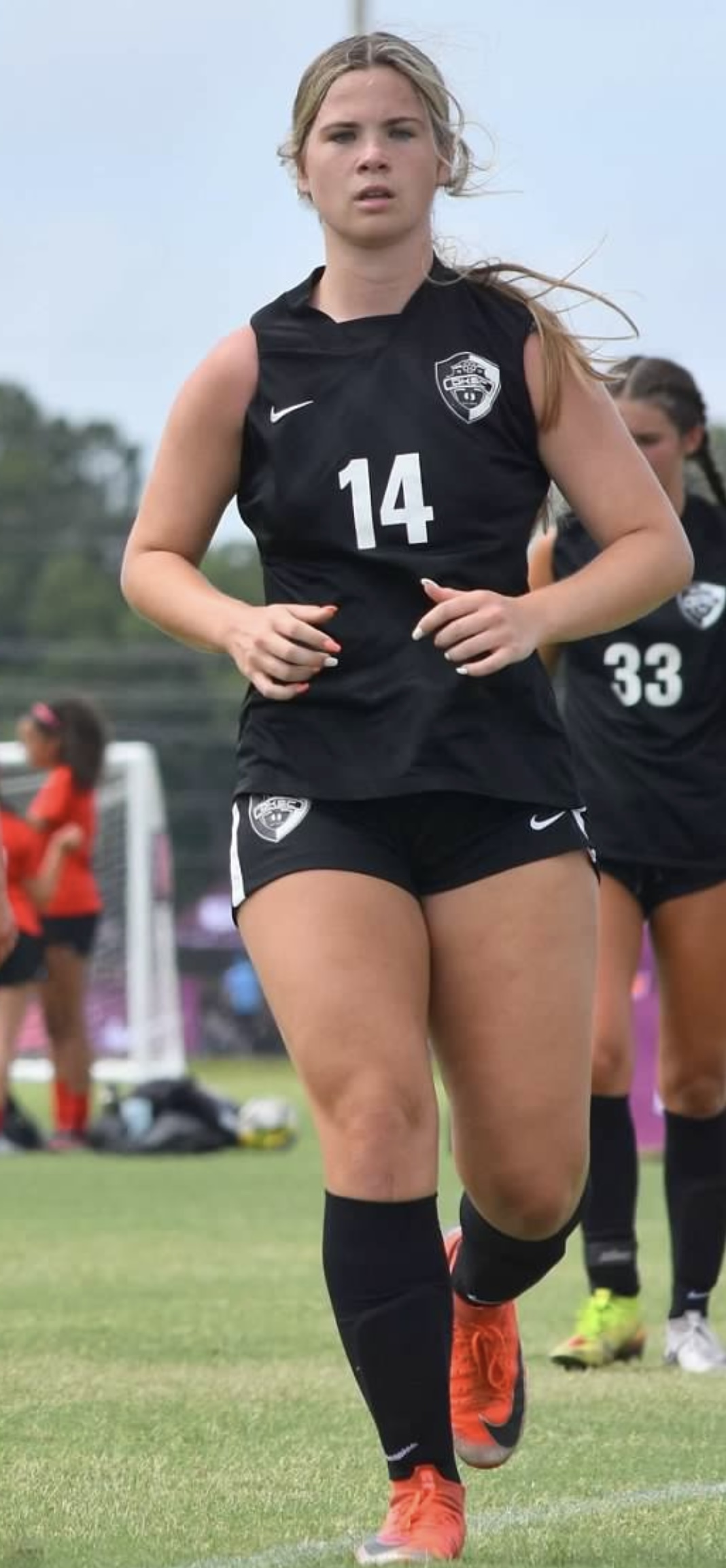 Action shot of a soccer player on the field